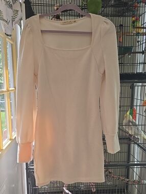 Soft, Sexy, Cream Colored Dress With Silky Lining